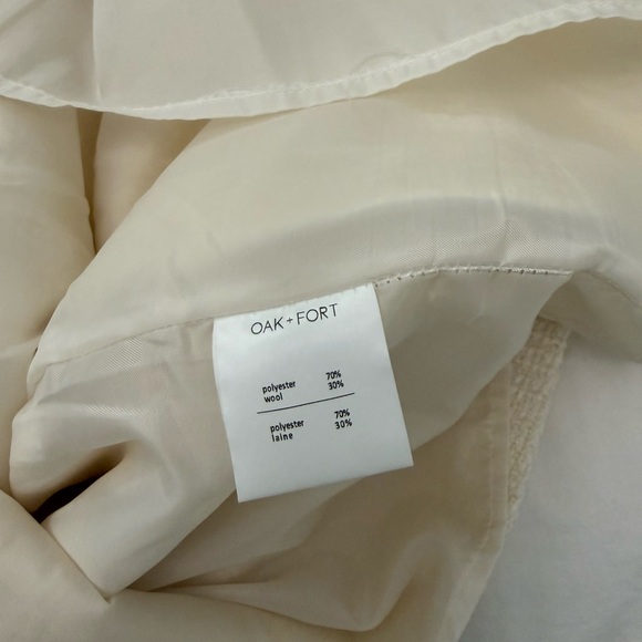 OAK + FORT Tweed White Dress - Picture 3 of 4